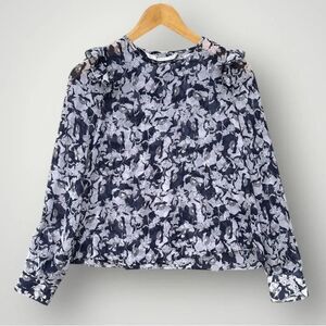 5 for $45 Zara sheer floral top blouse shirt size s